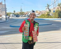 Juan Carlos Zalazar, vendedor de la ONCE en Torre del Mar