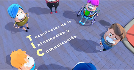 Captura de panatlla del capítulo dedicado al 37 concurso escolar del Grupo Social ONCE