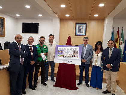 Presentación del cupón de la ONCE dedicado a la patrona de Mairena del Alcor