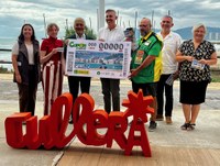 Presentación del cupón dedicado a la Playa de Cap Blanc, en Cullera