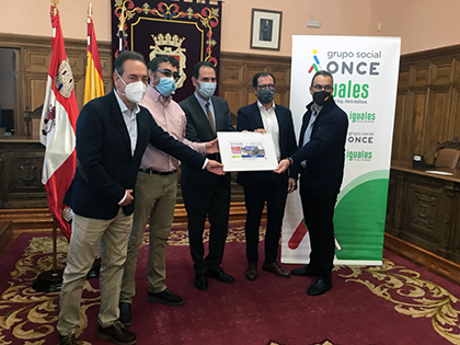 Presentación del cupón dedicado a la Plaza de Abastos de Palencia