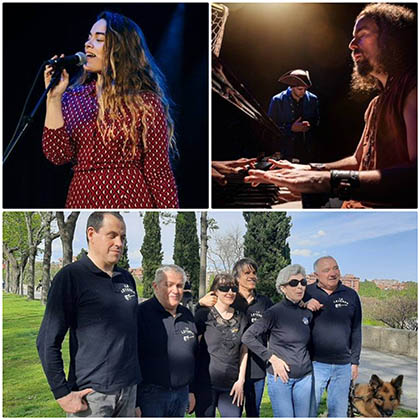 Imagen de los tres artistas