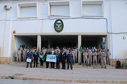 Presentación del cupón dedicado al 75 aniversario de la Primera Bandera Paracaidista del Ejército del Aire