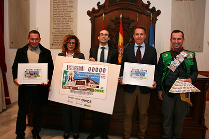 Presentación del cupón de la ONCE dedicado a la Romería de la Virgen de la Salud, de La Hoya, Lorca