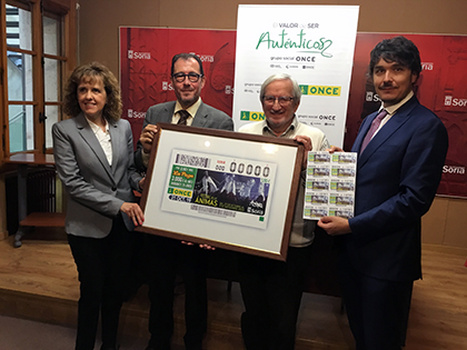 Presentación del cupón de la ONCE dedicado al Festival de las Ánimas, de Soria