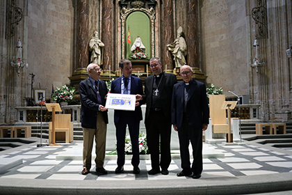 Presentación del cupón que la ONCE dedica a la Virgen de la Fuencisla, patrona de Segovia