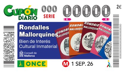 Cupón de la ONCE dedicado a las Rondalles Mallorquines