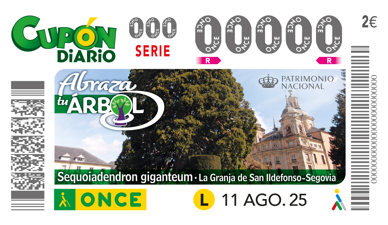 Cupón dedicado a las Secuoyas Gigantes de La Granja de San Ildefonso