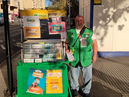Fco Javier Guerrero, vendedor ONCE en Málaga