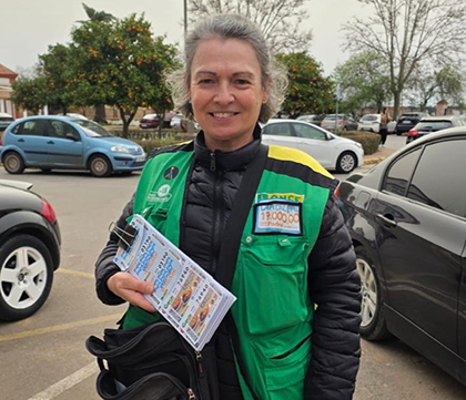 Josefina Rodríguez, vendedora ONCE en Almendralejo