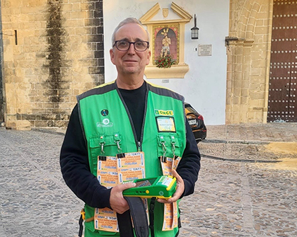 Marco Antonio  Márquez, vendedor ONCE en Jerez