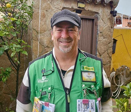 Óscar Izquierdo, vendedor ONCE en Chiclana