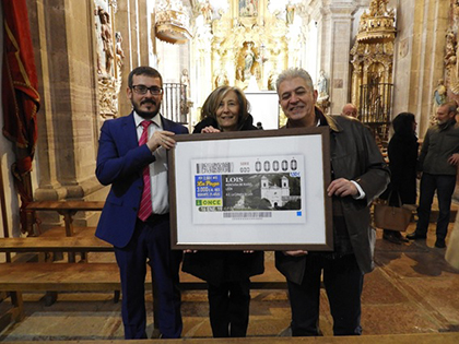 Presentación del cupón de la ONCE dedicado a la localidad de Lois