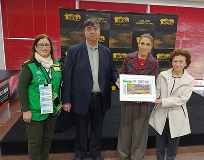 Presentación del cupón dedicado al Centenario de la Denominación de Origen Rioja