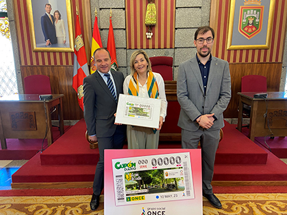 Presentación del cupón de la ONCE dedicado al paseo del Espolón, de Burgos