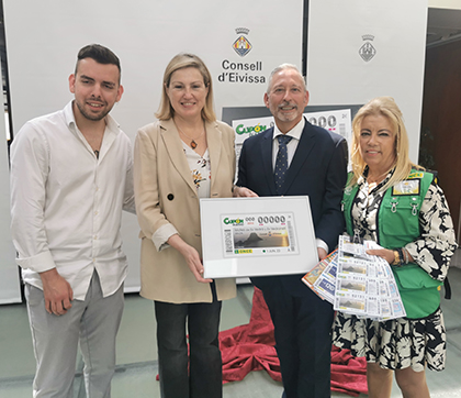 Presentación del cupón dedicado a los islotes de Es Vedrà y Es Vedranell