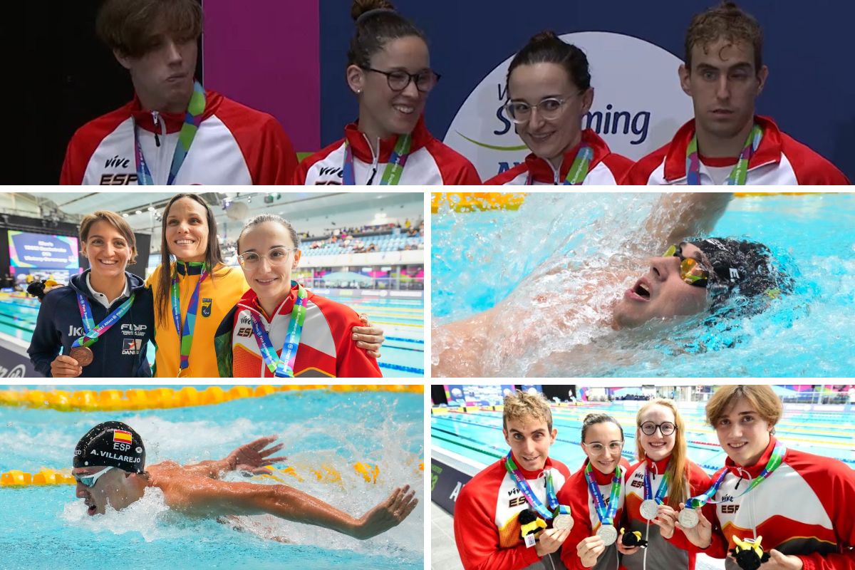 Nadadores de la Federación Española de Deportes para Ciegos en el campeonato