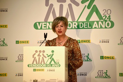 María José Marín, tras recoger su premio