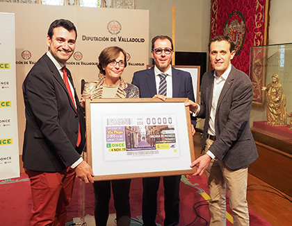 Presentación del cupón dedicado a Medina de Ríoseco, Premio Reina Letizia de Accesibilidad