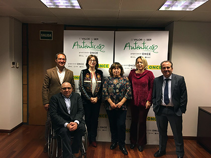 Varios de los miembros del Jurado de los Premios Solidarios ONCE Madrid 2019