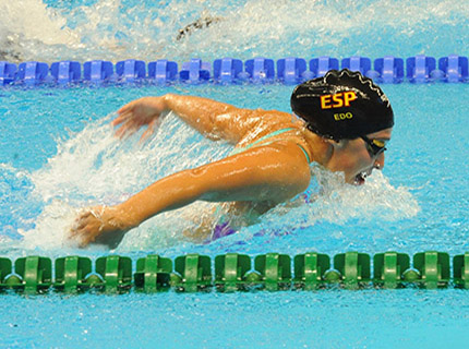 Ariadna Edo durante una prueba de competición