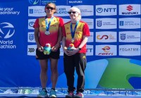 Susana Rodríguez y Sara Pérez en el podio del mundial