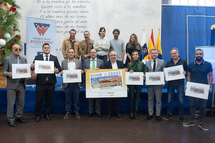 Photocall de presentación del Cupón del 8 de enero, dedicado a los Riscos Caídos y Montañas Sagradas