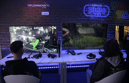 Espacio FUN con videojuegos accesibles para personas ciegas