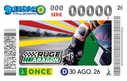 Cupón de la ONCE dedicado al Circuito de Alcañiz, Teruel