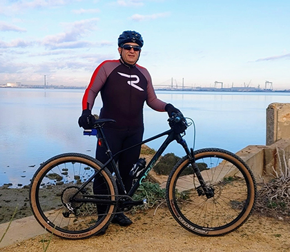 Sergio Cámara con su bici