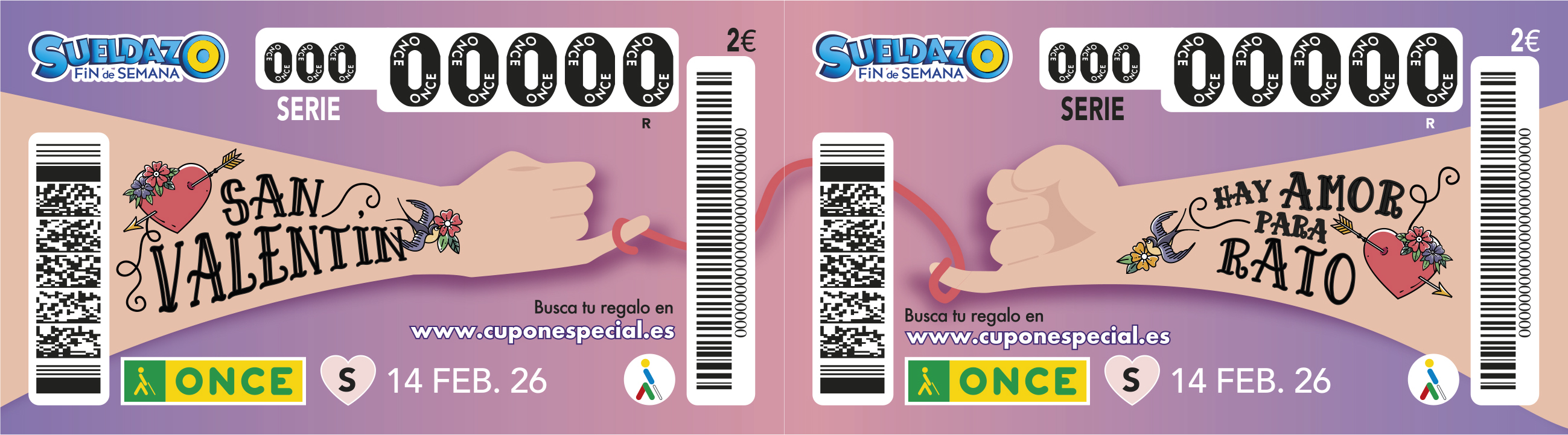 Cupones dedicados al Día de San Valentin