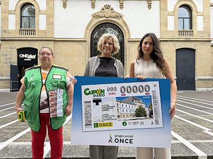 Presentación del cupón de la ONCE dedicado a Tabakalera