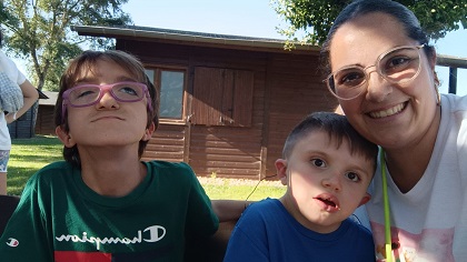 Juani con Joel y Guille