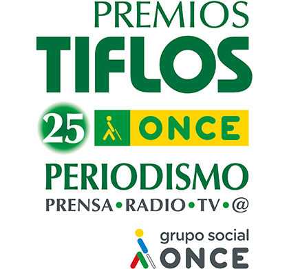 Logo de la 25 edición de los Premios Tiflos de Periodismo del Grupo Social ONCE
