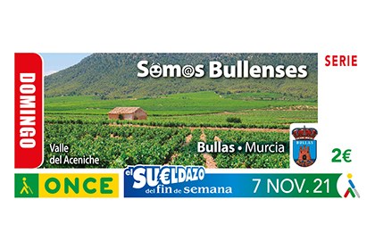 Cupón dedicado al gentilicio de Bullas (Región de Murcia)