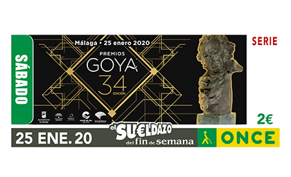 Cupón de la ONCE dedicado a la 34 Edición de los Premios Goya 250120