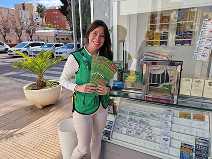 Nieves Guirado, vendedora de la ONCE que ha dado un premio de 500.000 euros en Almería