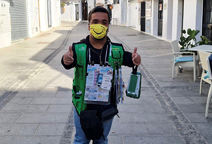 Mario Montero, vendedor del Sueldazo en MIjas