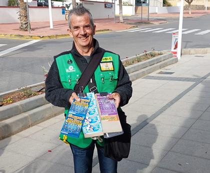 Félix Morcillo, vendedor de la ONCE