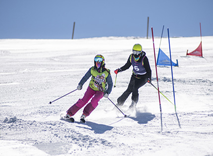 Celia Gramse durante una competición