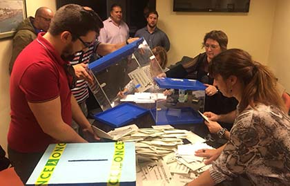 Escrutinio de las elecciones de la ONCE en el País Vasco