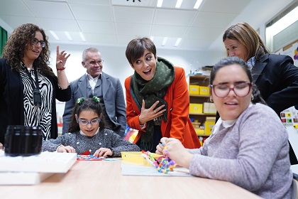 Ministra en la visita