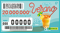 Cupón preimpreso del Sorteo Extraordinario de Verano. Gana hasta 20.000.000 € por 6 €
