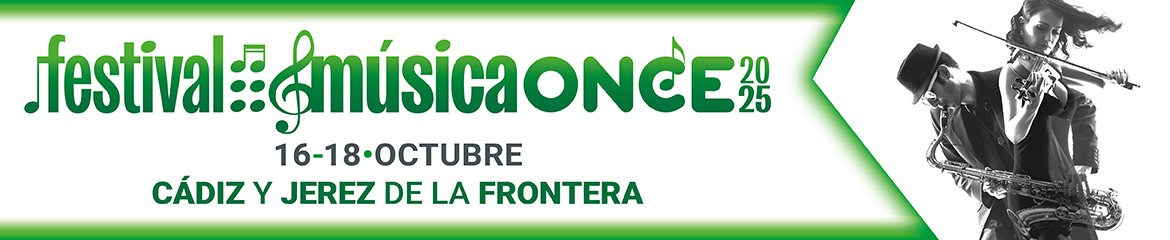 Banner Festival Música ONCE 2025 del 16 al 18 de octubre