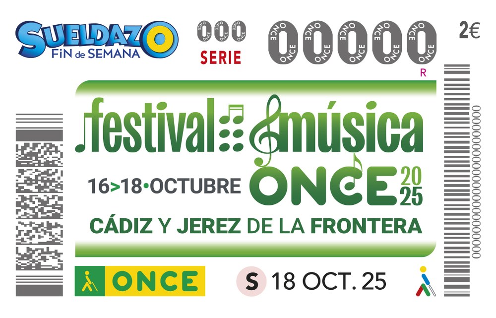Cupón del 18 de octubre dedicado al Festival de Música