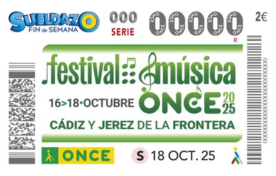 Cupón del 18 de octubre dedicado al Festival de Música