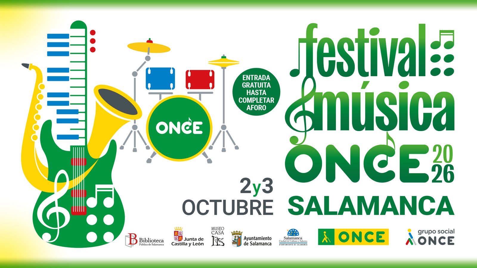 Festival Música ONCE 2 y 3 de octubre Salamanca