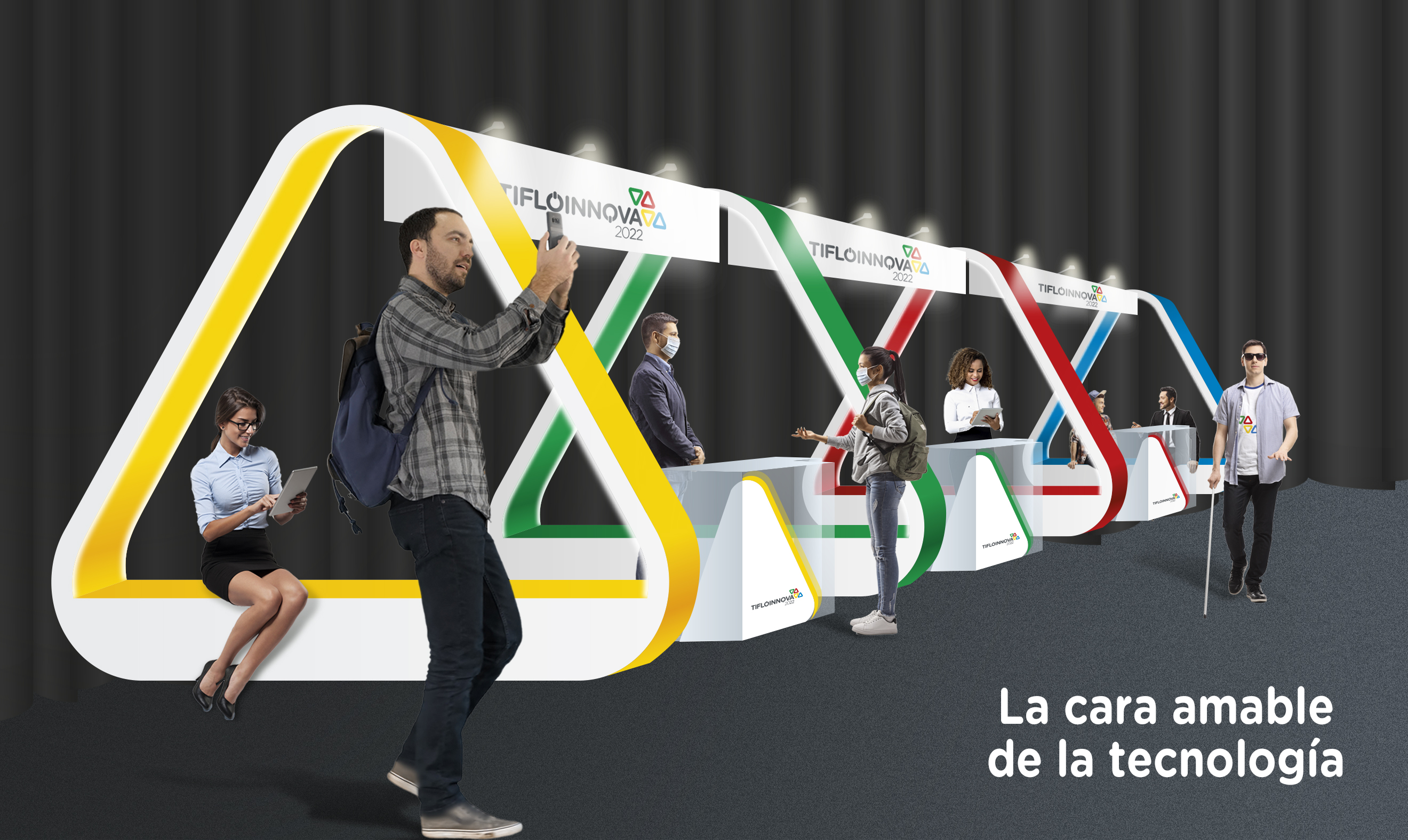 Tifloinnova 2022, simulación de stands en pabellón principal